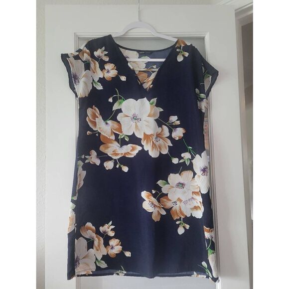 ‎Shein Blue Floral Dress Size Small/Medium - Picture 1 of 6